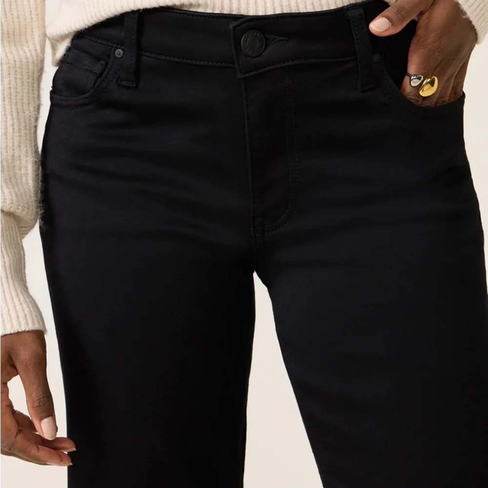 Kut from the Kloth Black High-Rise Wide Leg Jeans - Picture 3 of 8